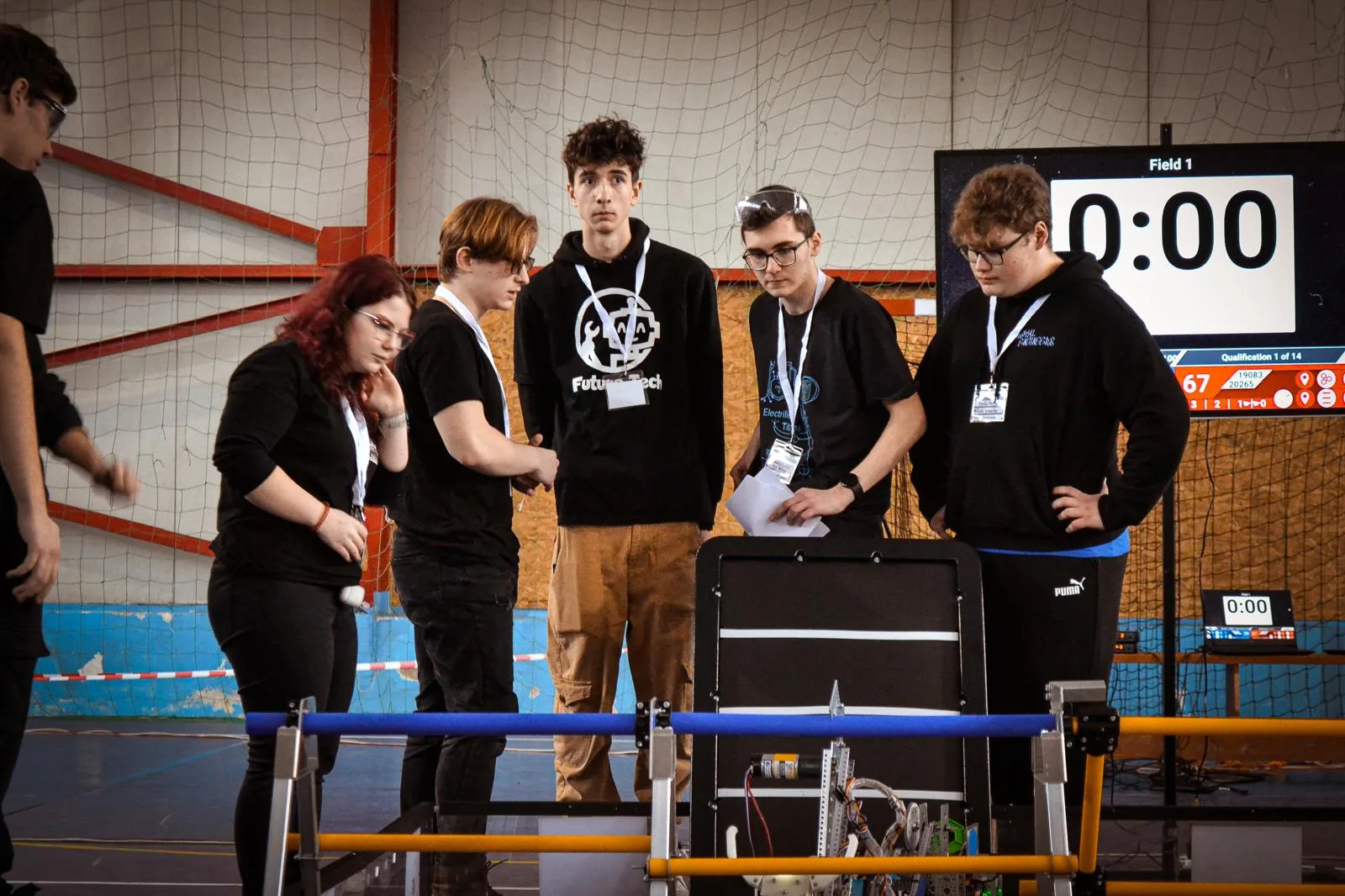 Volta Circuits preparing beside the competition field