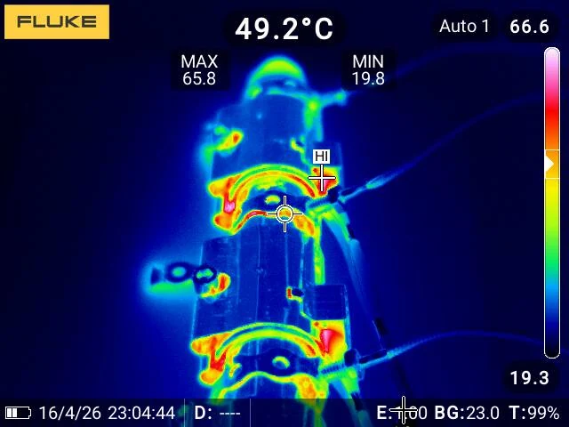 Thermal camera image captured during InFlux testing